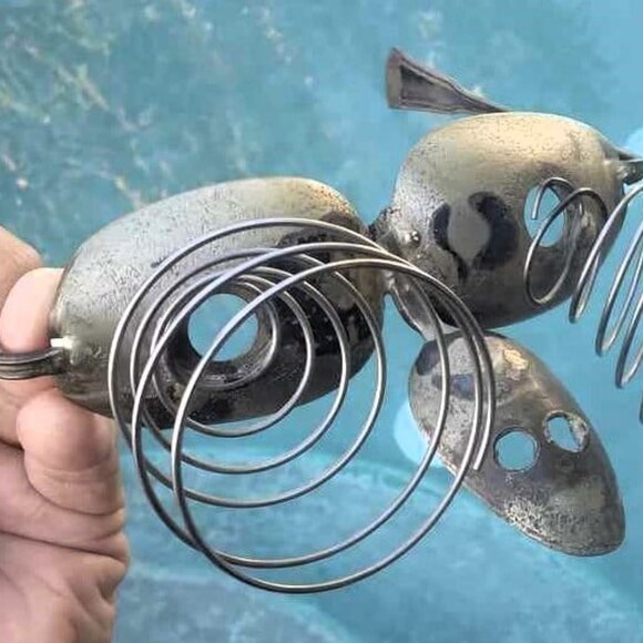 Unique Vintage Handcrafted Steampunk Goggles made from Metal Spoons - Picture 6 of 9